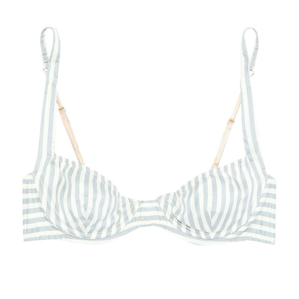 NWT Kiki De Monteparnasse Pure Silk Luxury Lingerie Balconette Bra 34A